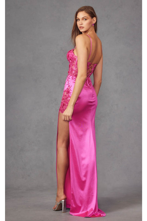 Corset 3D Floral Embellished Prom Gown-juliet-jt2476u - Dress