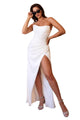 Corset Satin Wedding Dress 2025 Elegant Bridal Gown - Off White / 4 - Prom