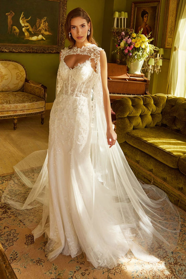 Corset Trumpet Bridal Gown by GLS Gloria GL3532 - XS / Off White - Long Formal Dresses