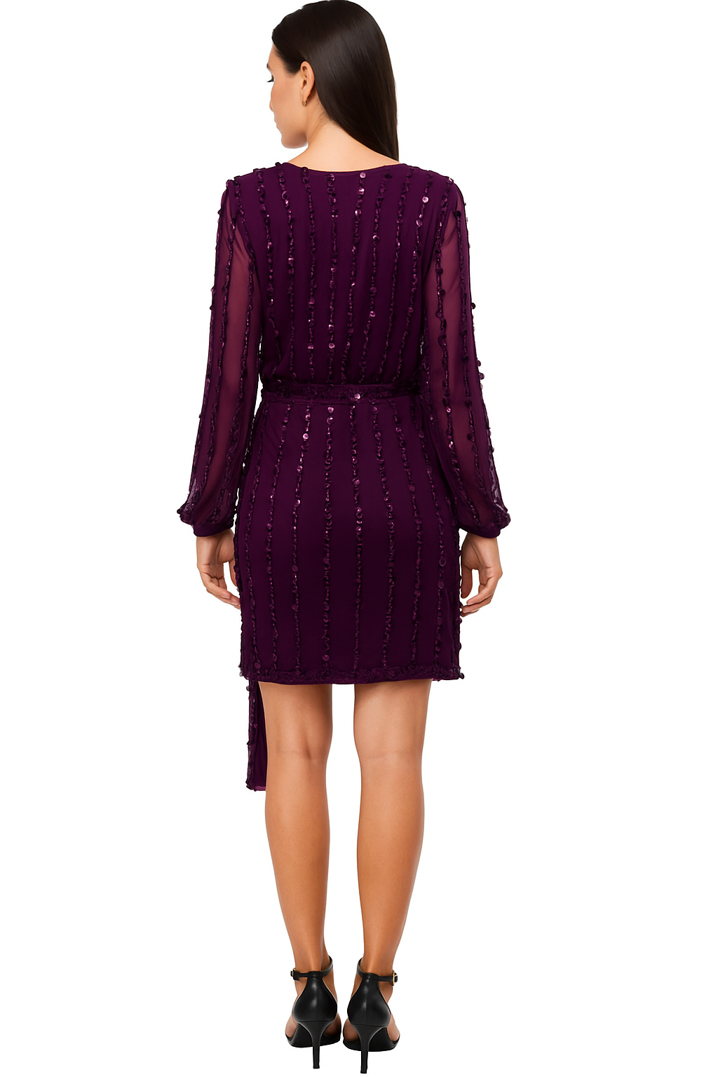 Plunging V-Neck Asymmetrical Dress CF19201106 by FG