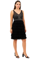 Vestido de tul con escote en pico y volantes CF19201112 de FG