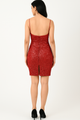 Vestido de cóctel con lentejuelas multicolor y escote desbocado CF19201222 de FG