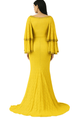 Vestido sirena con cuello redondo, mangas murciélago y encaje CF20210161 de FG