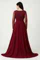 Elegante vestido largo corte A con adornos CF20211262 de FG