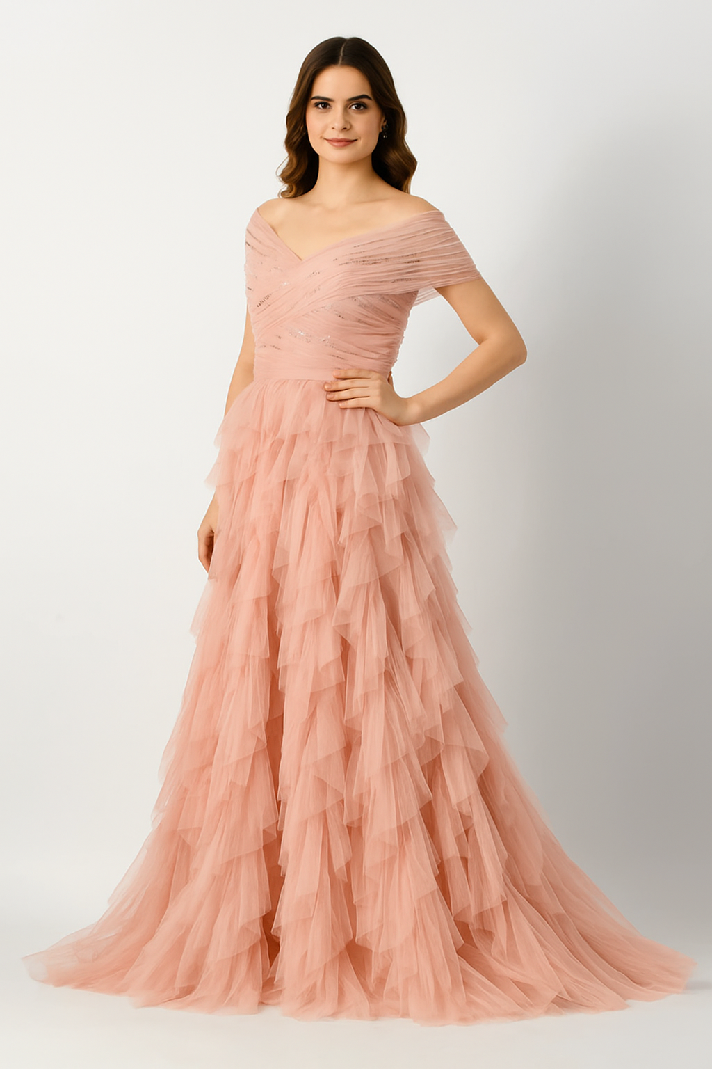 Chic Ball Gown with Voluminous Skirt CF22230390 Couture Fashion by FG