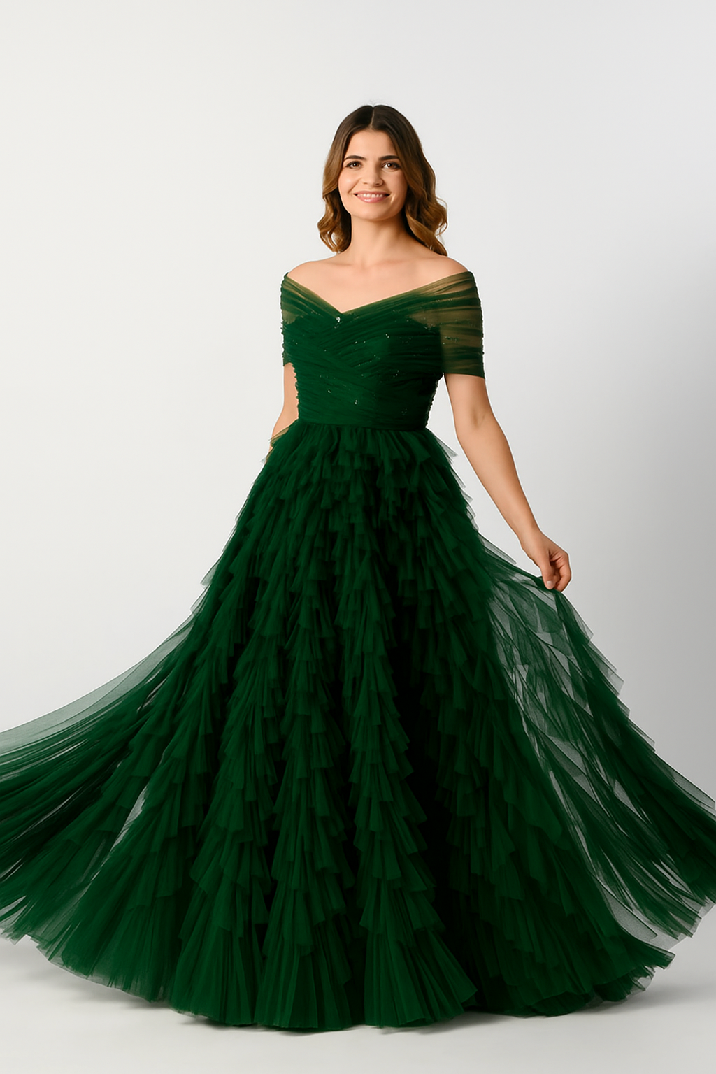 Chic Ball Gown with Voluminous Skirt CF22230390 Couture Fashion by FG