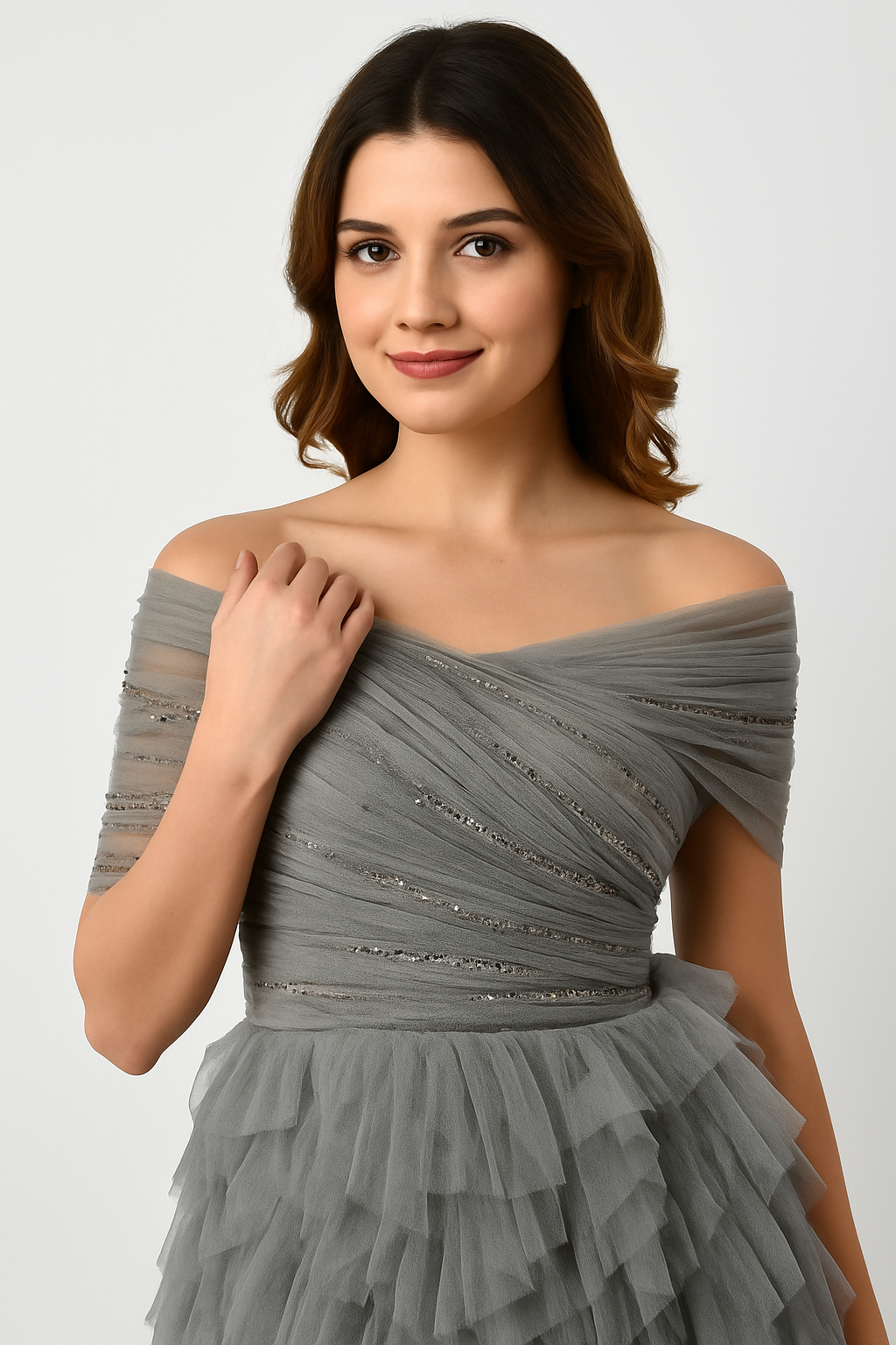Chic Ball Gown with Voluminous Skirt CF22230390 Couture Fashion by FG