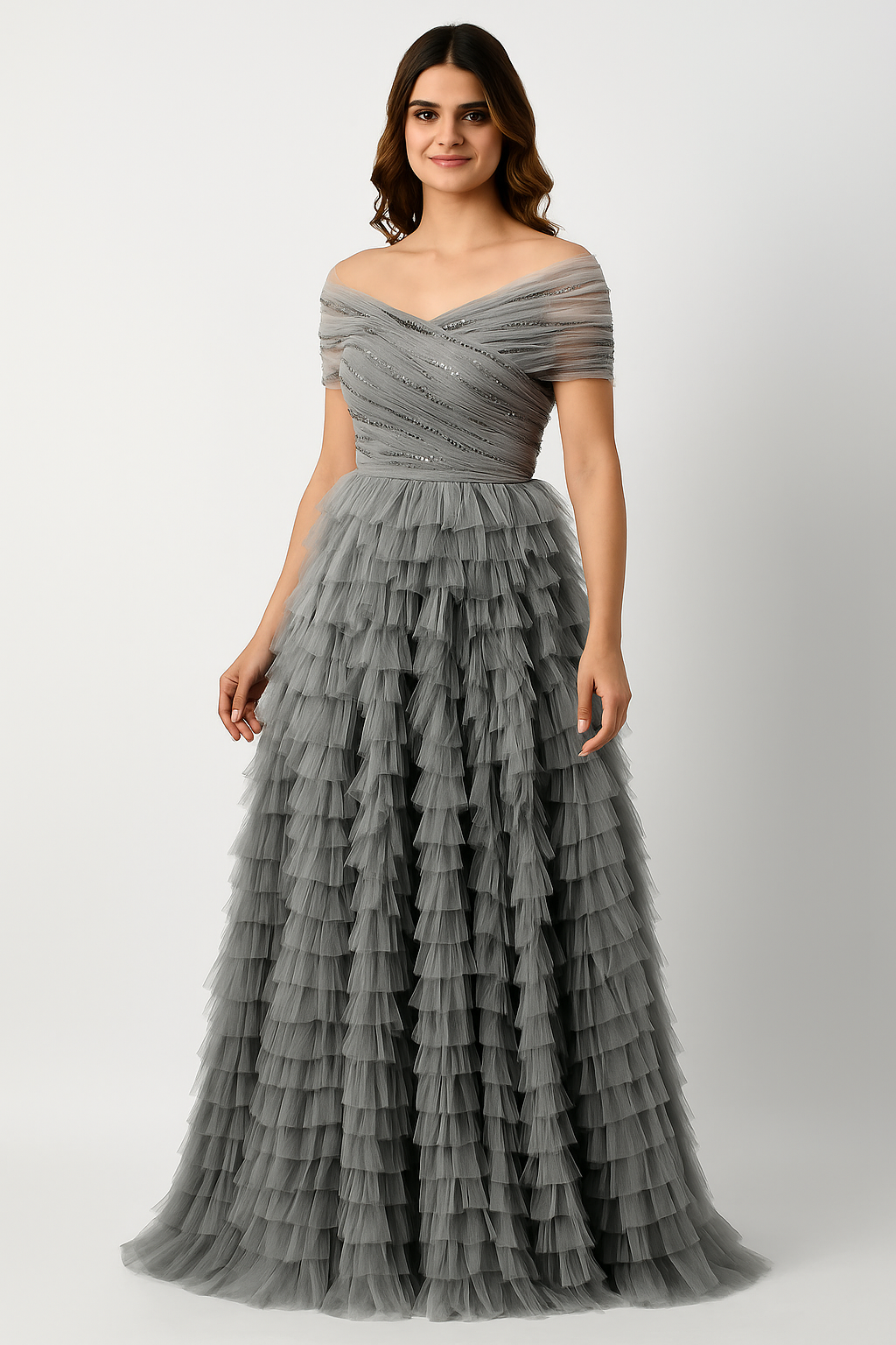 Chic Ball Gown with Voluminous Skirt CF22230390 Couture Fashion by FG