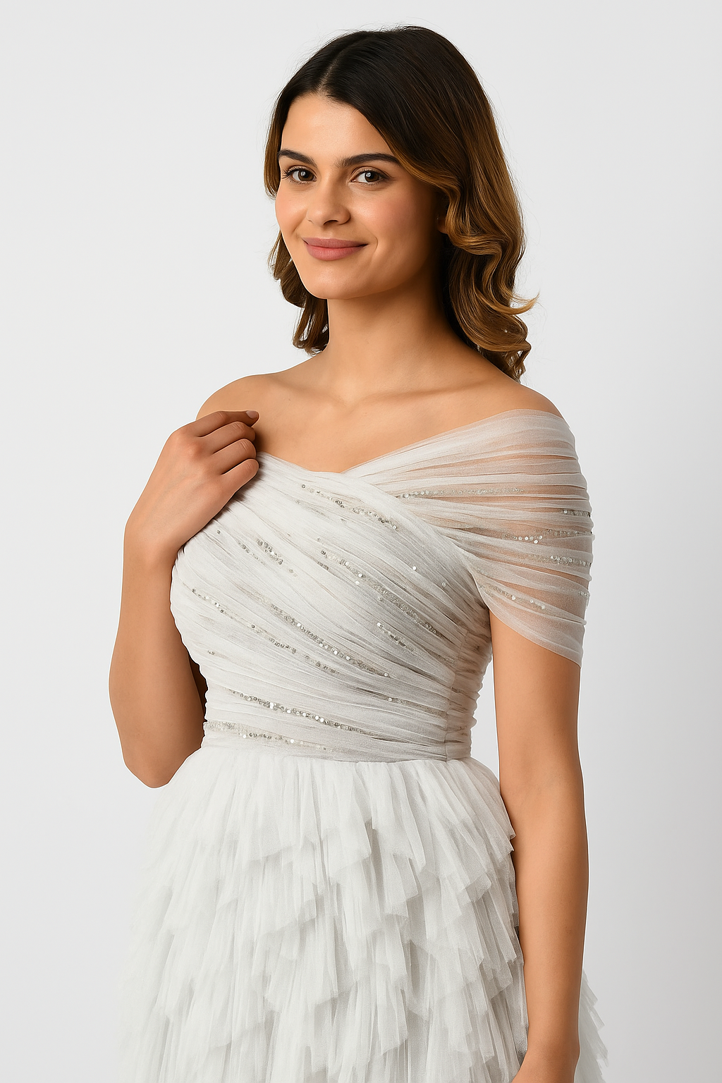 Chic Ball Gown with Voluminous Skirt CF22230390 Couture Fashion by FG