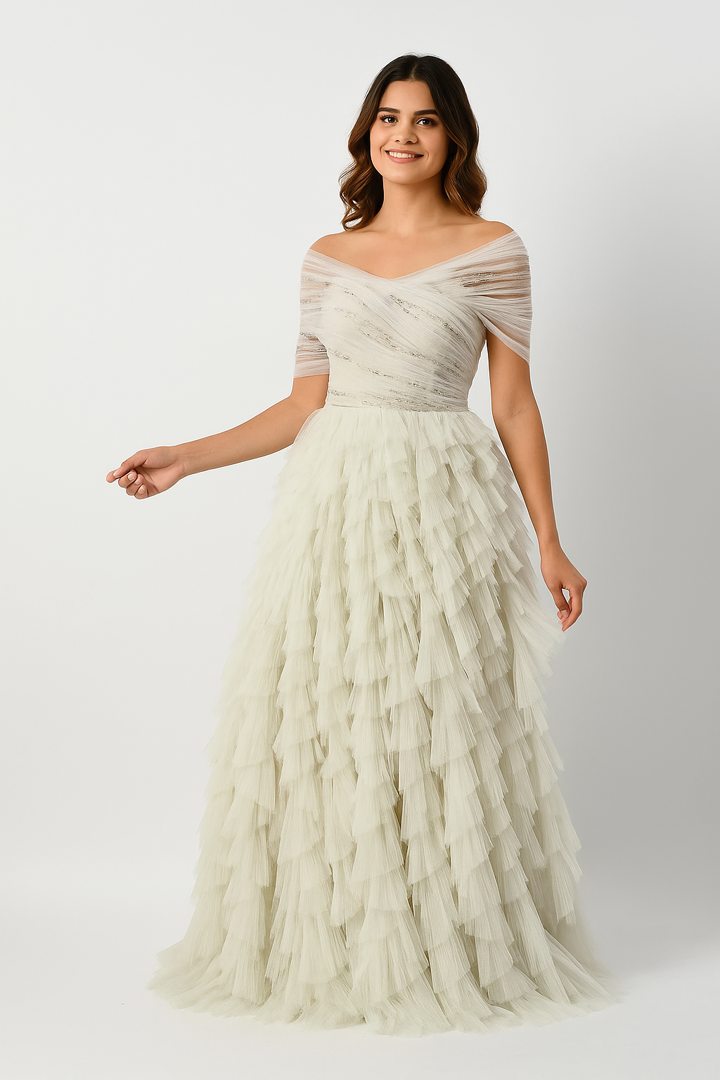 Chic Ball Gown with Voluminous Skirt CF22230390 Couture Fashion by FG