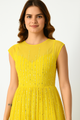 Vestido largo adornado con escote alto CF23240494 de FG