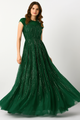 Vestido largo adornado con escote alto CF23240494 de FG