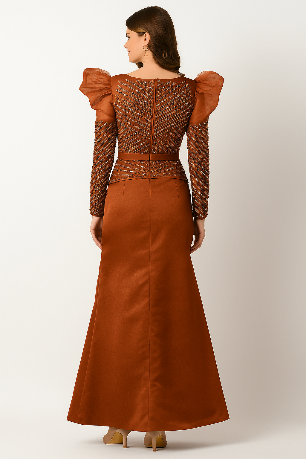 Elegance Couture Jewel-Embellished Long Gown CF23240495 by FG