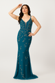 Vestido de noche Godet con detalles dorados CF242503102 de FG