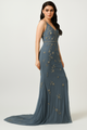 Vestido de noche Godet con detalles dorados CF242503102 de FG