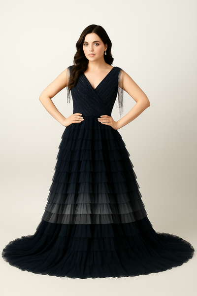 Sultry Yellow Ruffle and Fringed Sleeves CF242503103 by FG