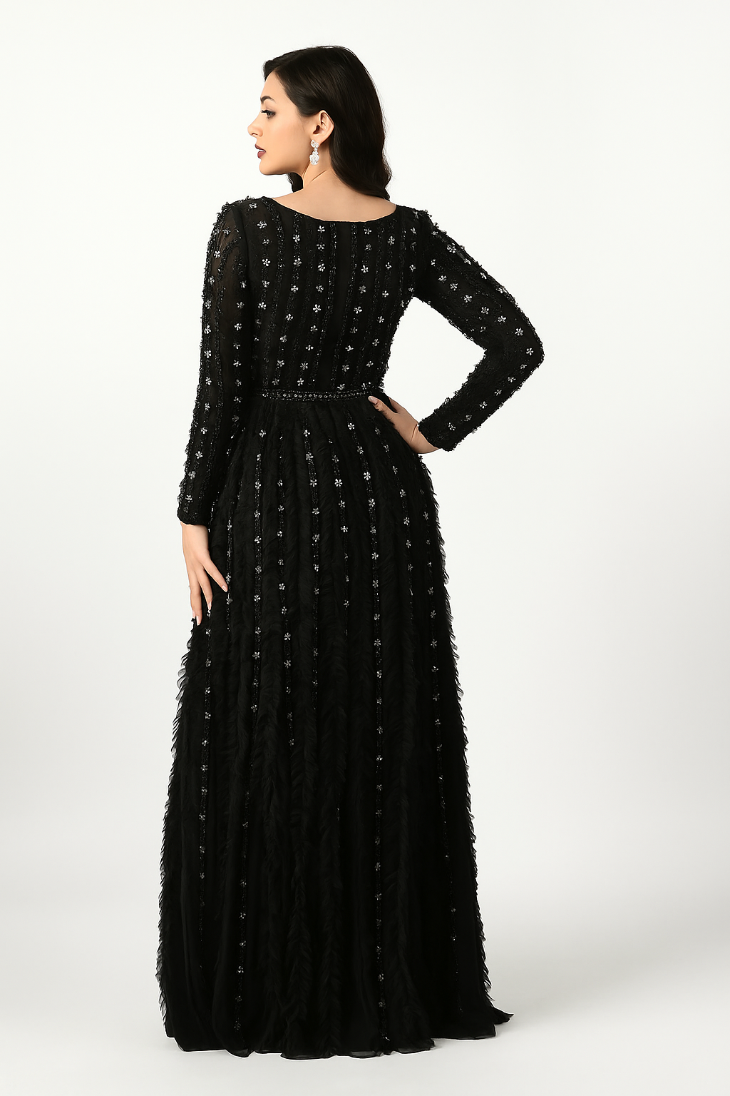 Vestido Stardust Symphony – Adornado con cristales y lentejuelas CF242503105 de FG