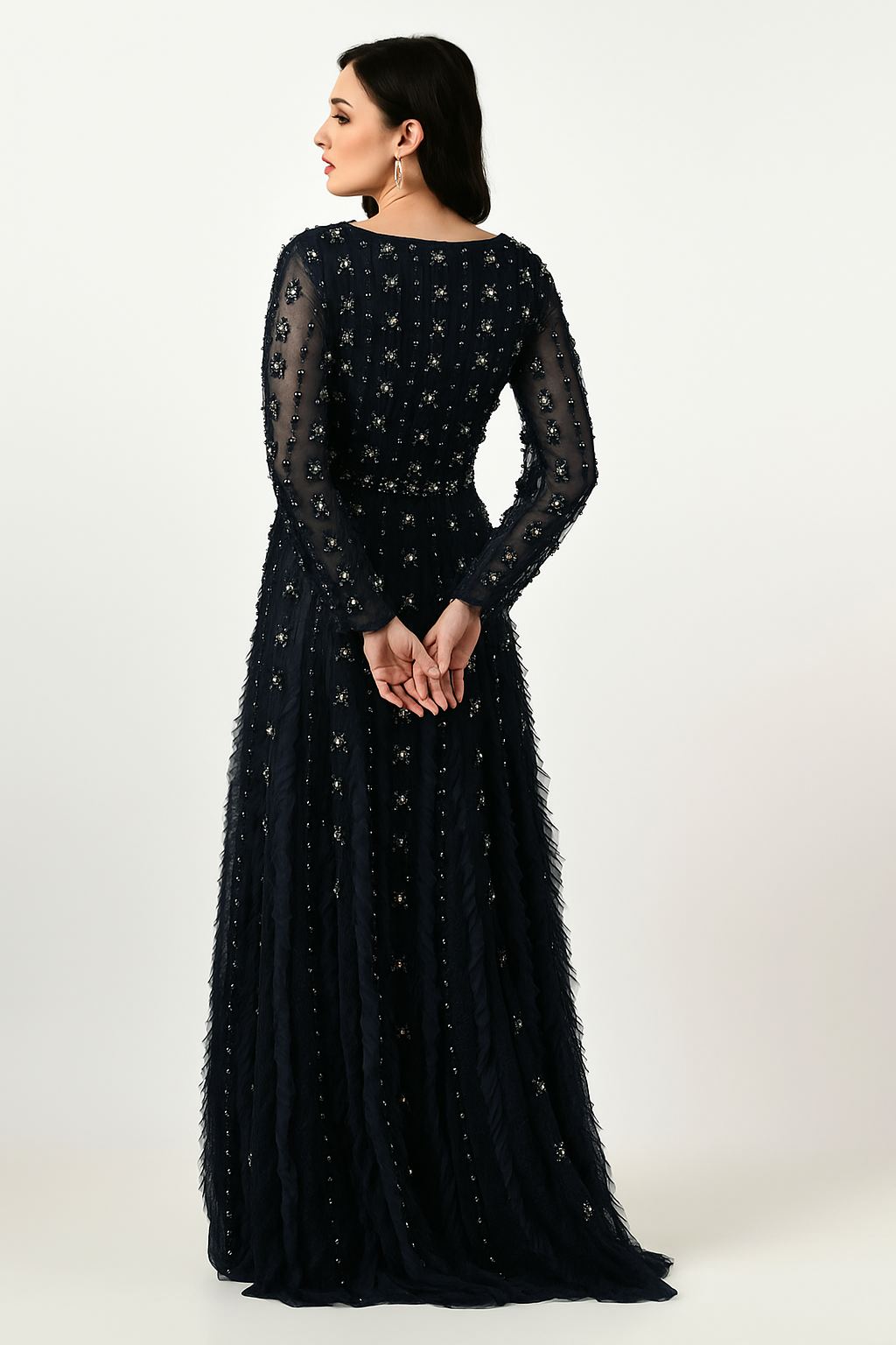 Vestido Stardust Symphony – Adornado con cristales y lentejuelas CF242503105 de FG