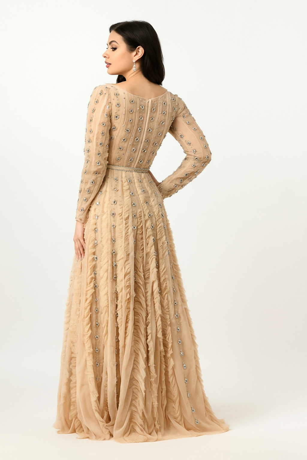 Vestido Stardust Symphony – Adornado con cristales y lentejuelas CF242503105 de FG