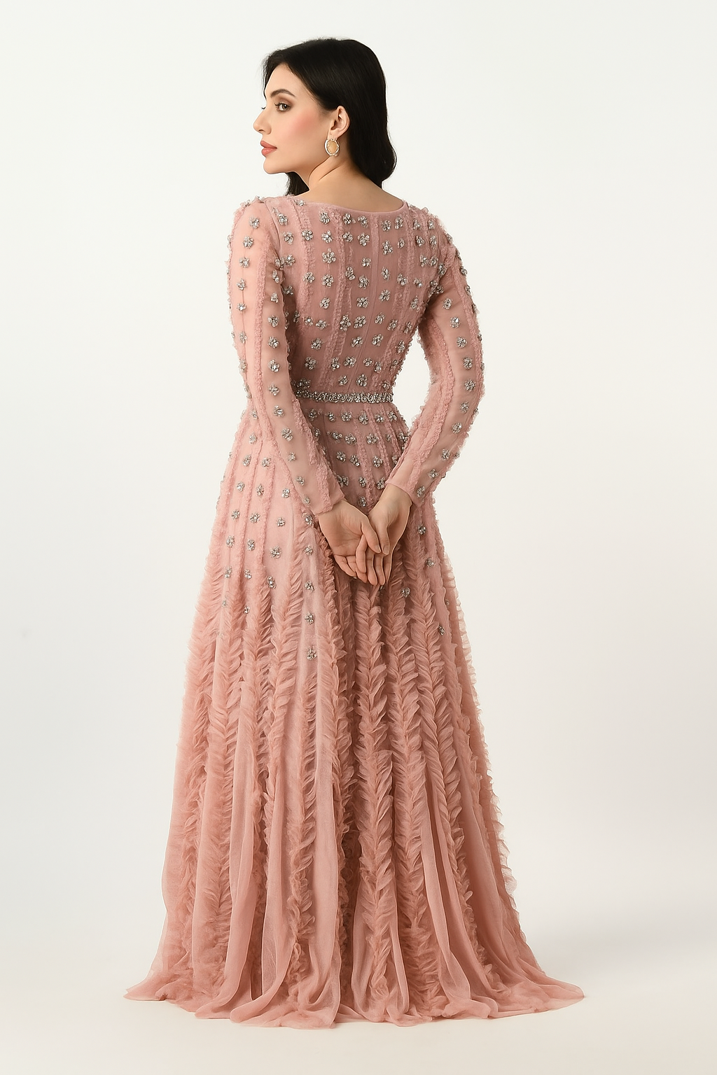 Vestido Stardust Symphony – Adornado con cristales y lentejuelas CF242503105 de FG