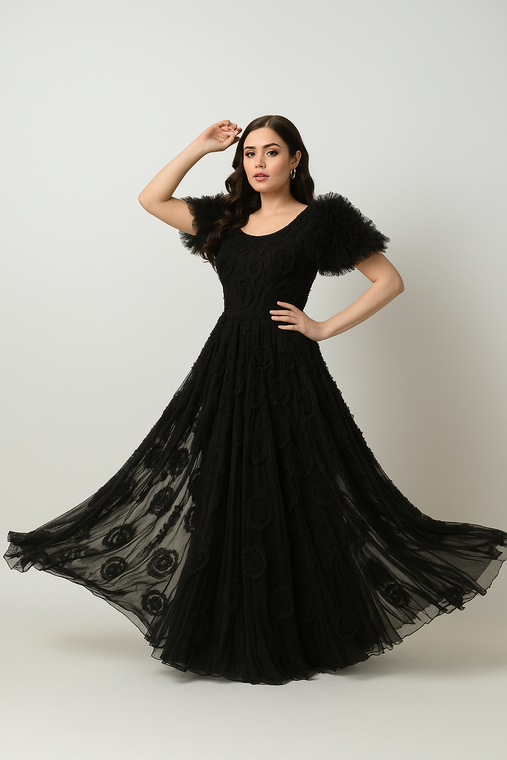 Elegante vestido de corte A: un atuendo de boda chic CF242503108 de FG
