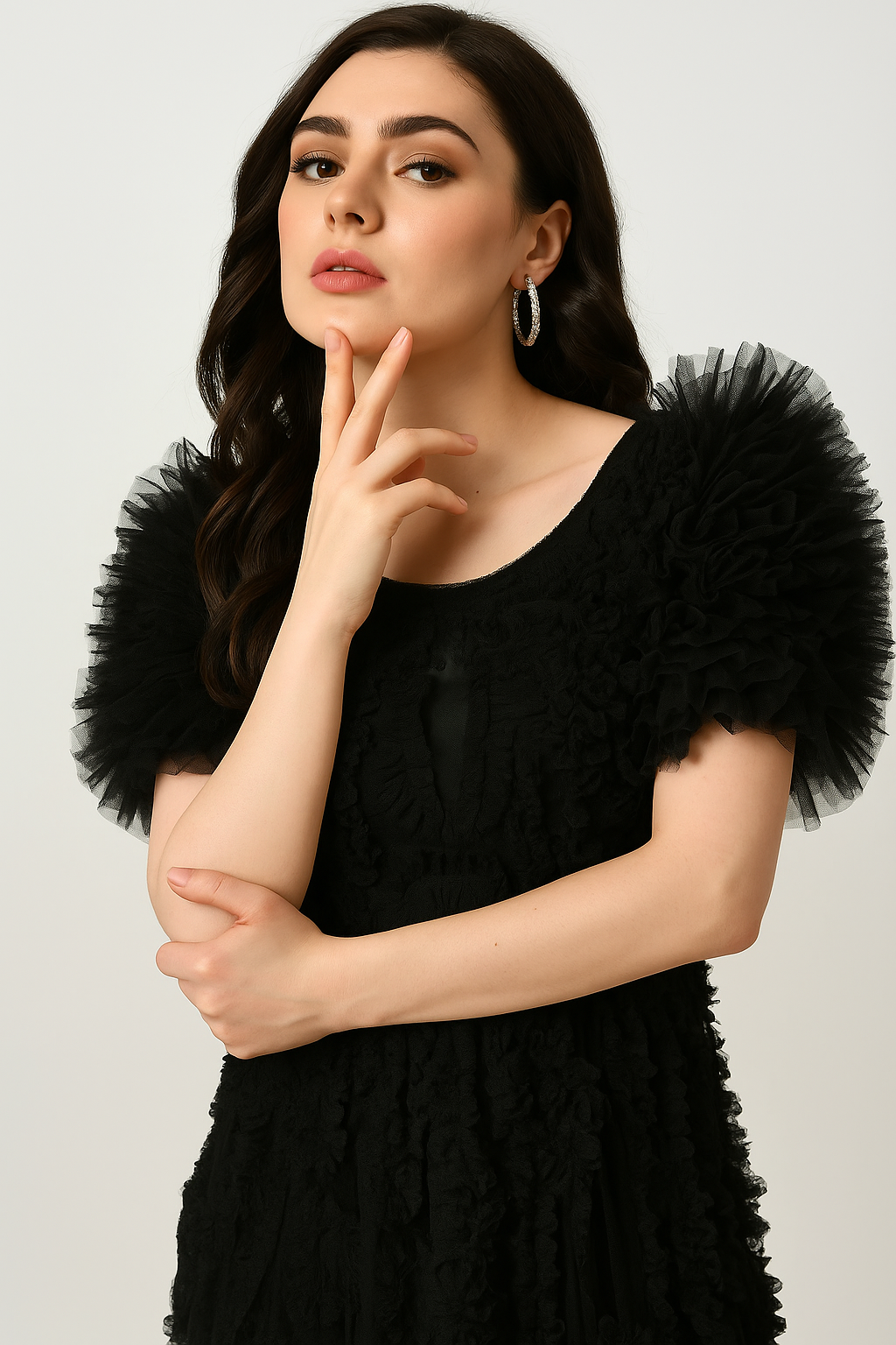 Elegante vestido de corte A: un atuendo de boda chic CF242503108 de FG