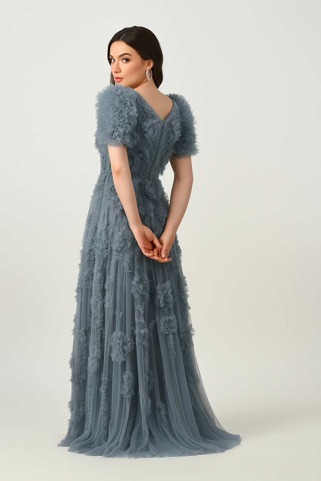 Elegante vestido de corte A: un atuendo de boda chic CF242503108 de FG