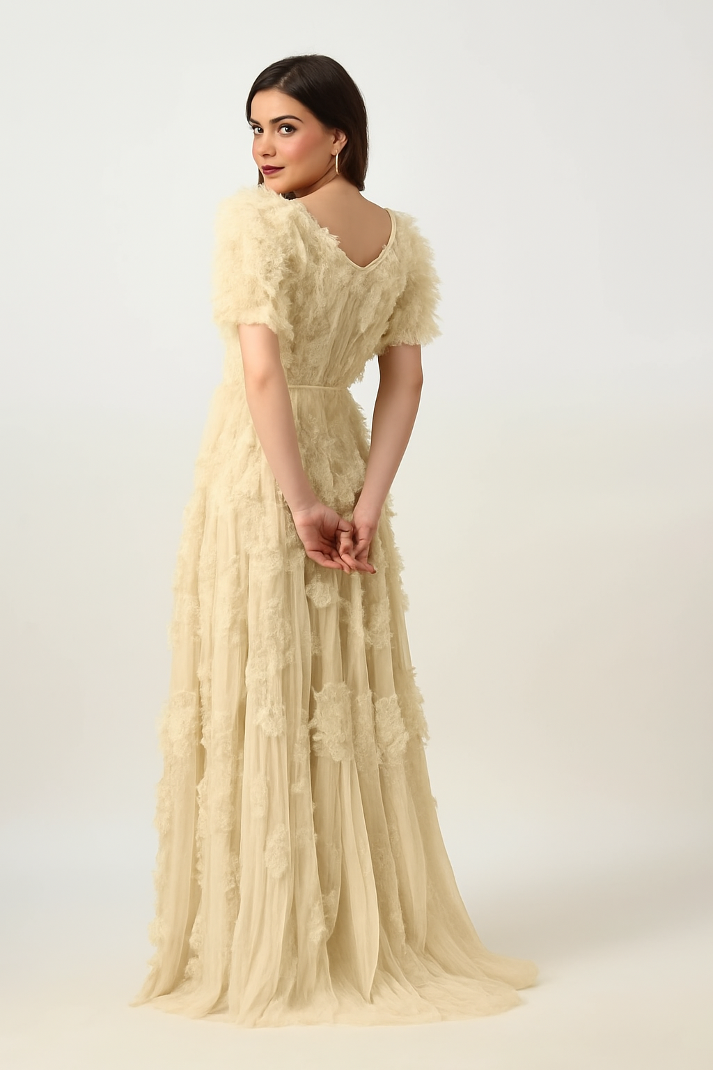 Elegante vestido de corte A: un atuendo de boda chic CF242503108 de FG
