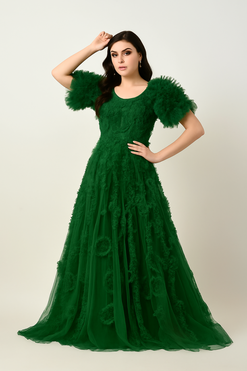 Elegante vestido de corte A: un atuendo de boda chic CF242503108 de FG