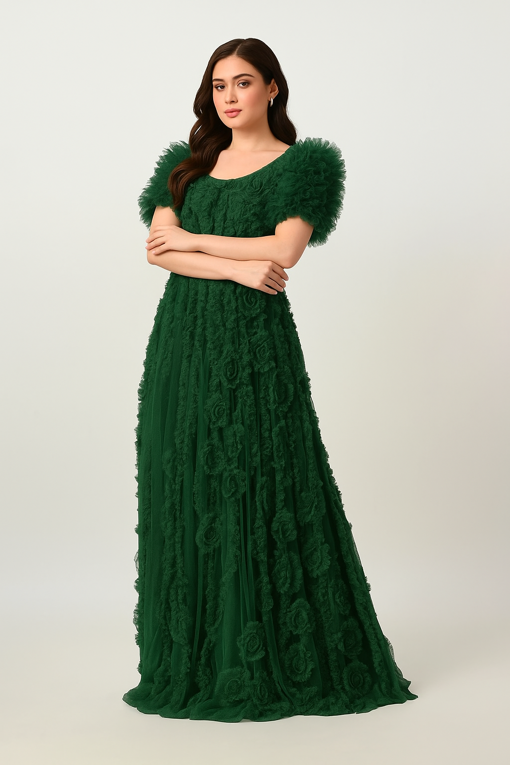 Elegante vestido de corte A: un atuendo de boda chic CF242503108 de FG