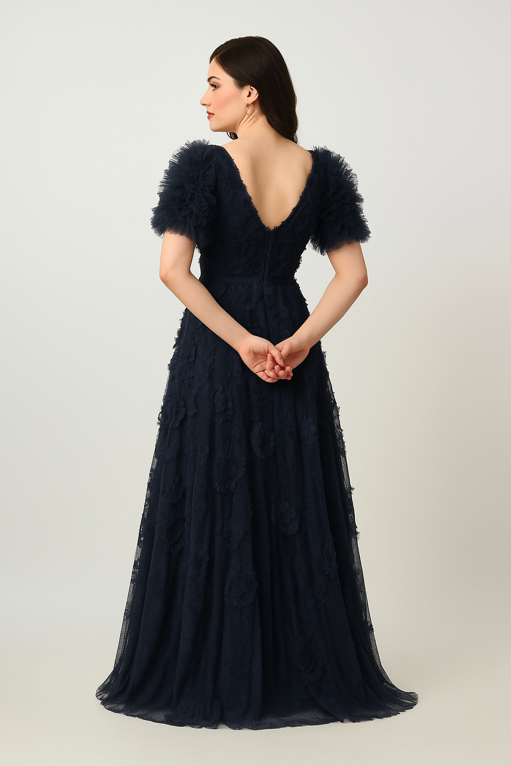 Elegante vestido de corte A: un atuendo de boda chic CF242503108 de FG