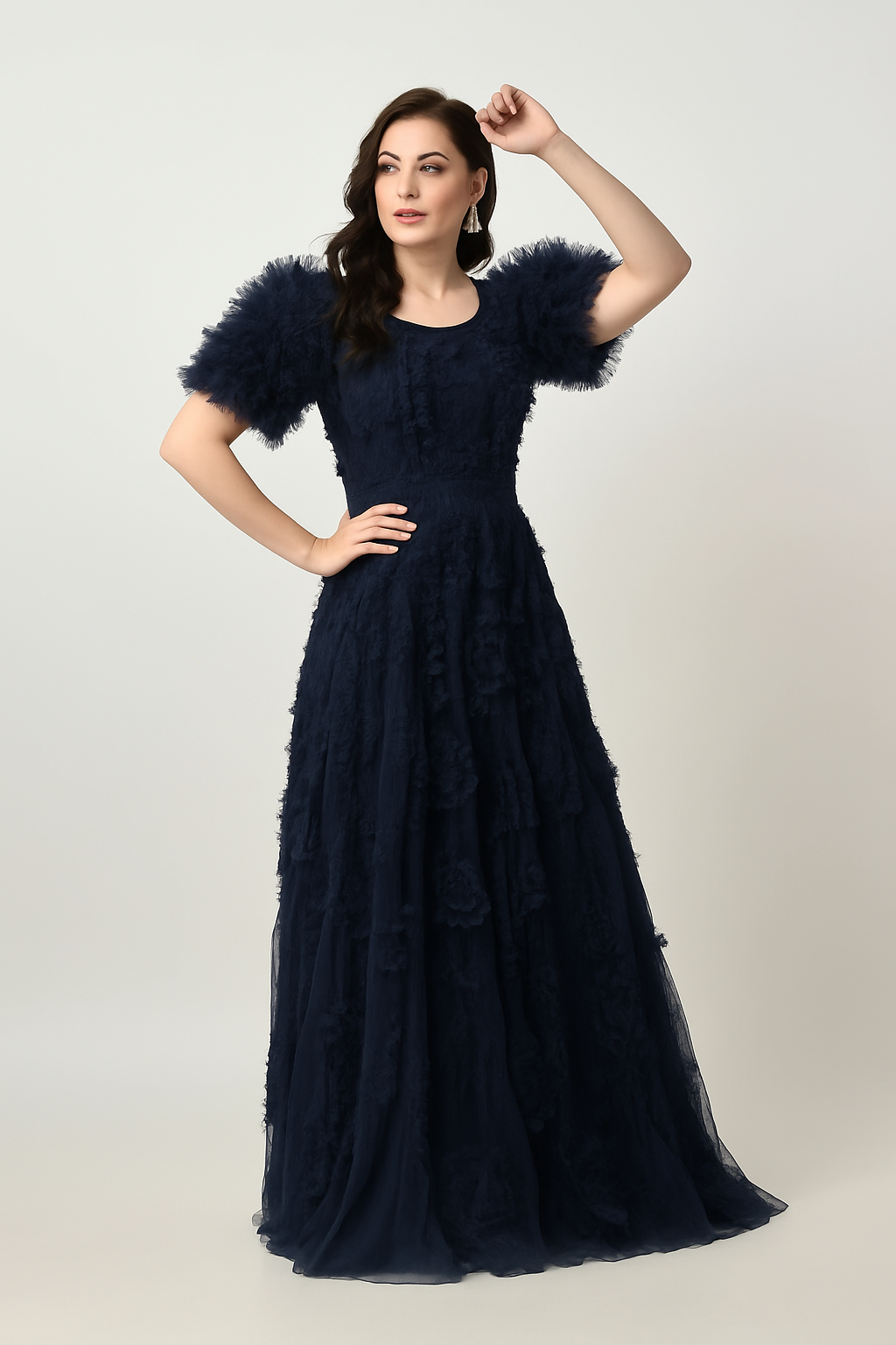 Elegante vestido de corte A: un atuendo de boda chic CF242503108 de FG