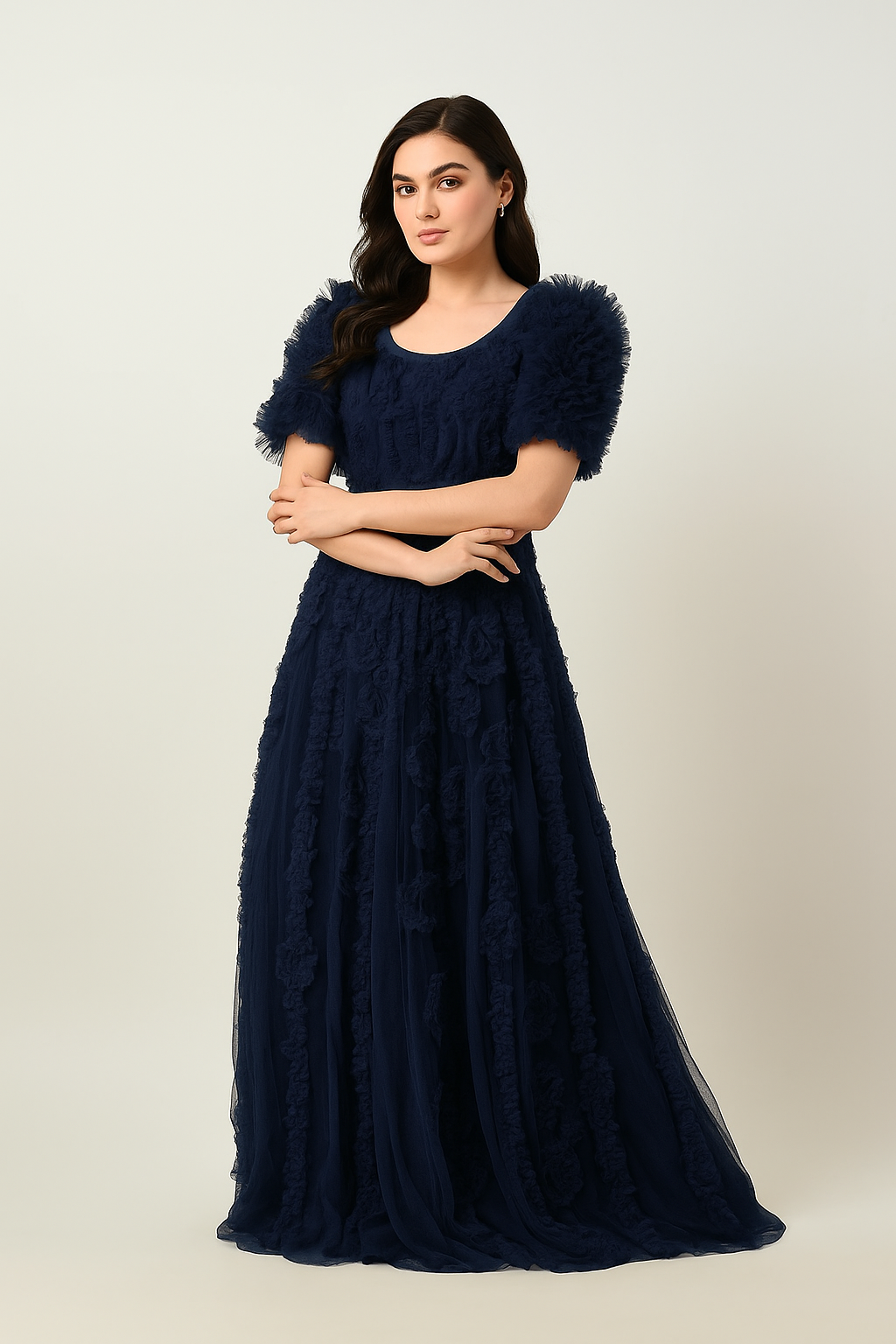Elegante vestido de corte A: un atuendo de boda chic CF242503108 de FG