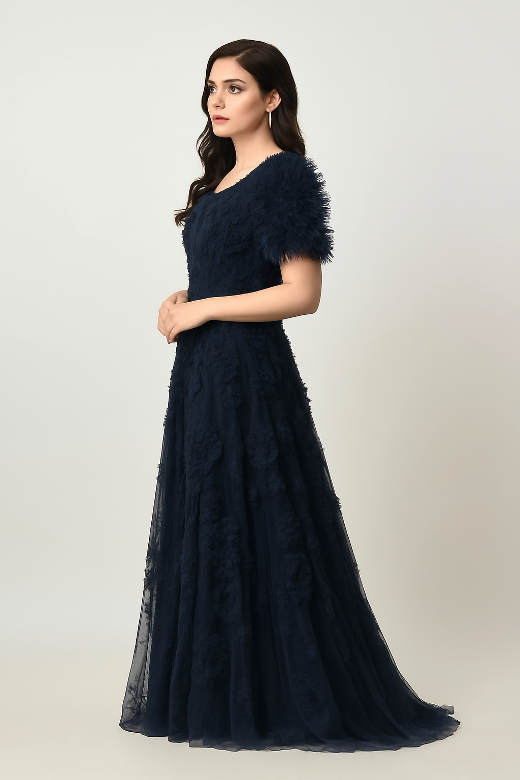 Elegante vestido de corte A: un atuendo de boda chic CF242503108 de FG