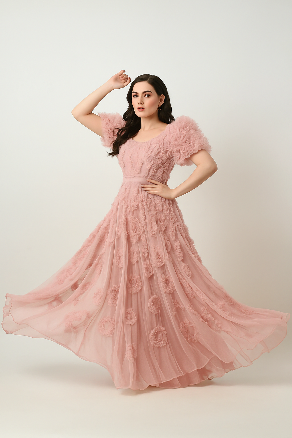 Elegante vestido de corte A: un atuendo de boda chic CF242503108 de FG