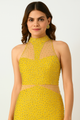 Vestido de oro rosa con cristales CF24250399 de FG