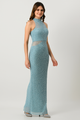 Vestido de oro rosa con cristales CF24250399 de FG