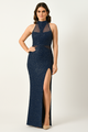 Vestido de oro rosa con cristales CF24250399 de FG