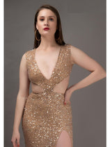 Elegant A-Line Long with V-Neckline Dress CF19200134 by FG