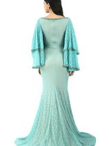 Round Neck Bat Sleeve Mermaid Dress with Lace CF20210161 by FG