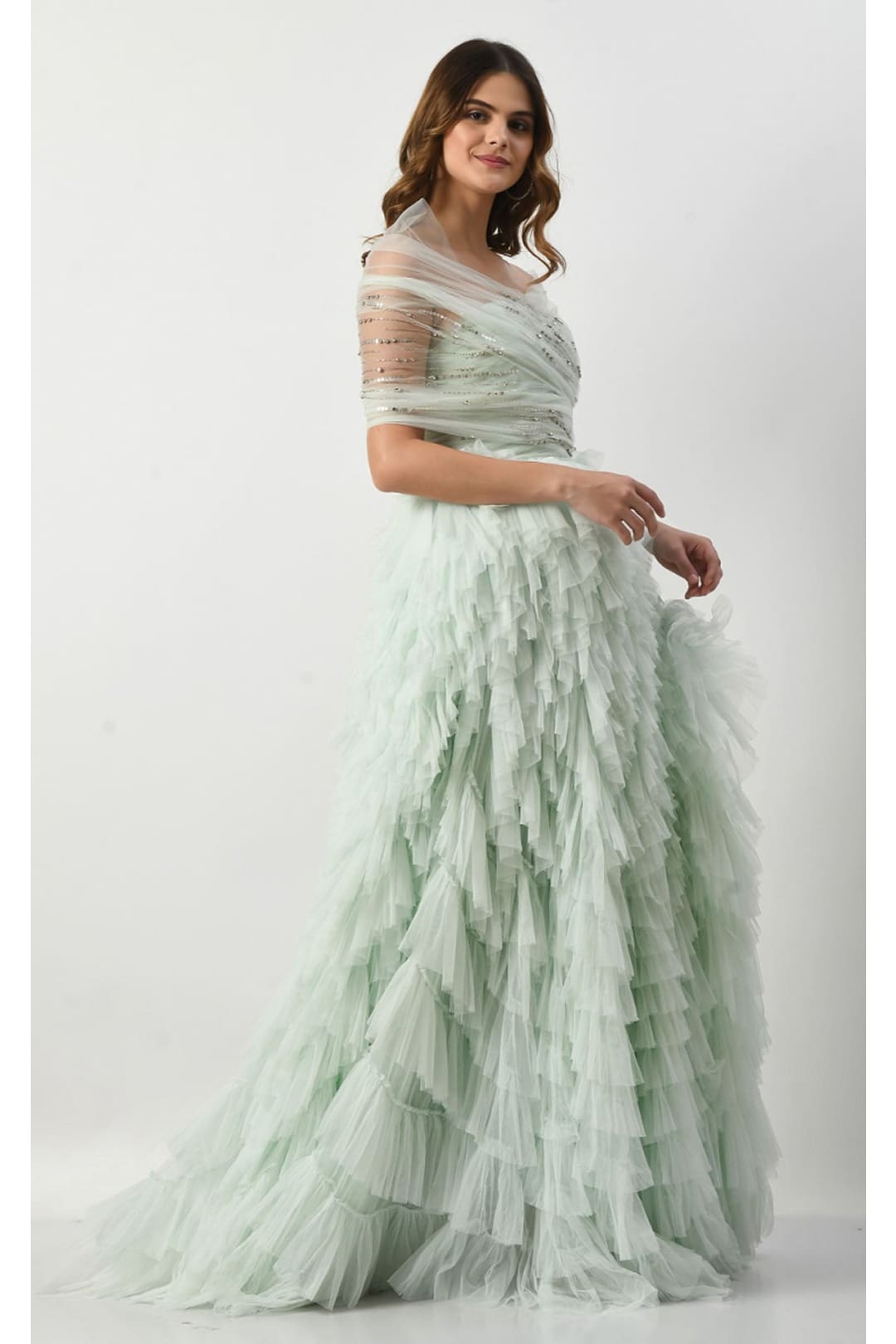 Couture Fashion Dress CF22230390 by FG - Blush / 6 - Dress