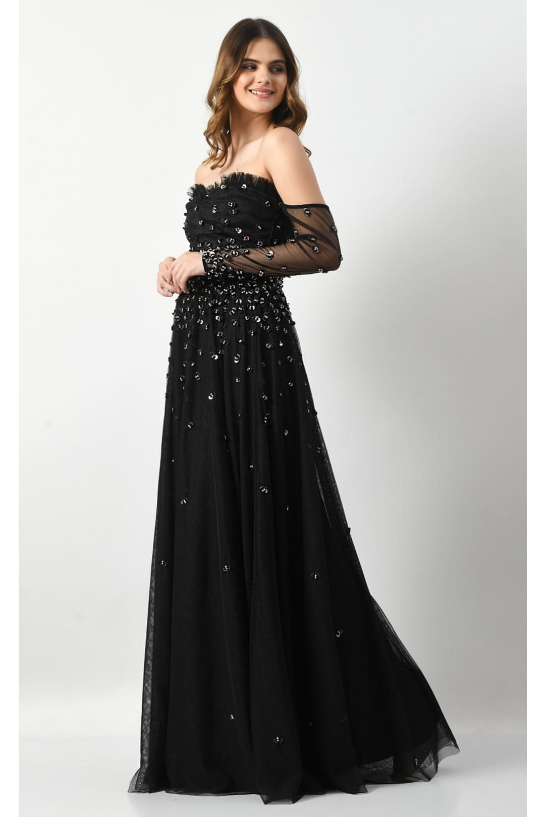 Couture Fashion Dress CF23240997 by FG - Black / 2 - Dress