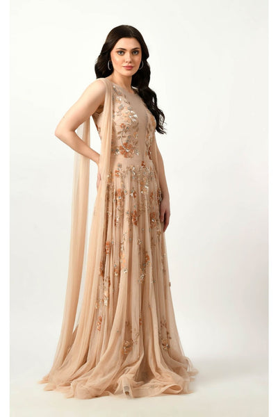 Couture Fashion Dress CF242503101 by FG - Blush / 2 - Dress