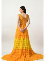 Sultry Yellow Ruffle and Fringed Sleeves CF242503103 by FG