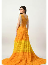 Sultry Yellow Ruffle and Fringed Sleeves CF242503103 by FG
