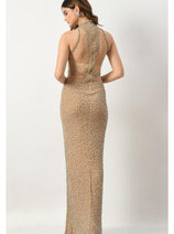 Crystal Embellished Rose Gold Gown CF24250399 by FG