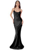 Cowl Mermaid Prom Dress with Flair 2025 Elegant Formal Gown - Black / XS - Prom