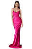 Cowl Mermaid Prom Dress with Flair 2025 Elegant Formal Gown - Fuchsia / XS - Prom