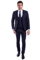 Traje ajustado de dos botones para hombre en azul marino