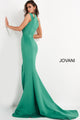 Crepe Fitted One Shoulder Slit Gown by Jovani 04222 - Long Formal Dresses